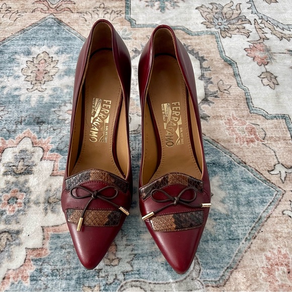 Salvatore Ferragamo Shoes - Salvatore Ferragamo Maroon Heels